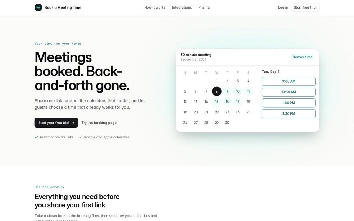 Book a Meeting Time